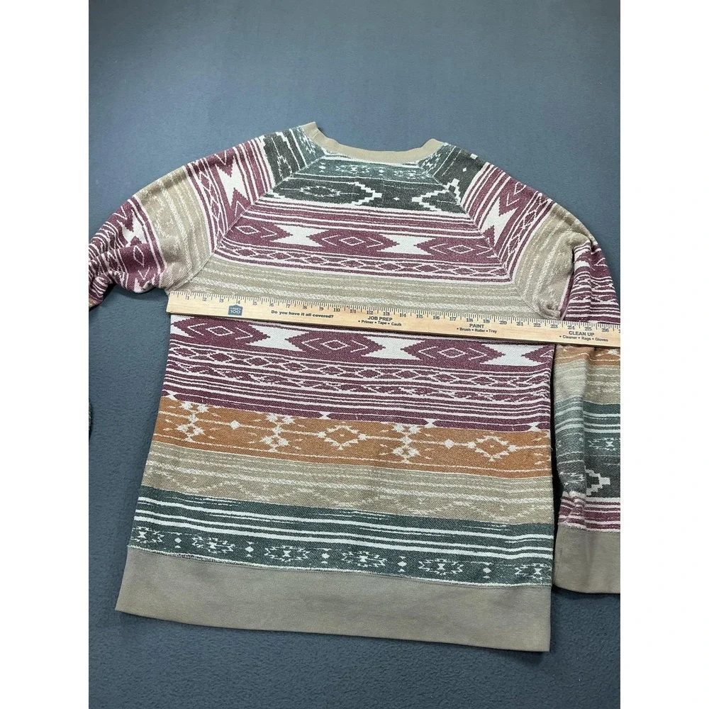 Third & Army Sweater Mens XL Multicolor Aztec Cotton Polyester Crewneck Pullover